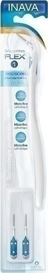 Elgydium Trio Flex Griff mit Refills für Interdentalbürsten 0.4mm in Farbe Weiß 1Stück