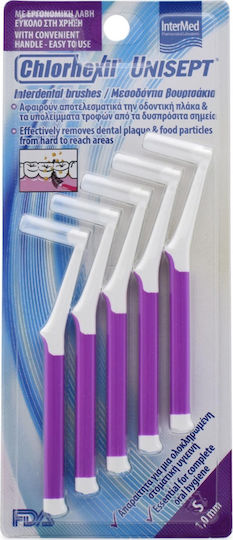 InterMed Chlorhexil Interdental Brushes 1mm Purple 5pcs