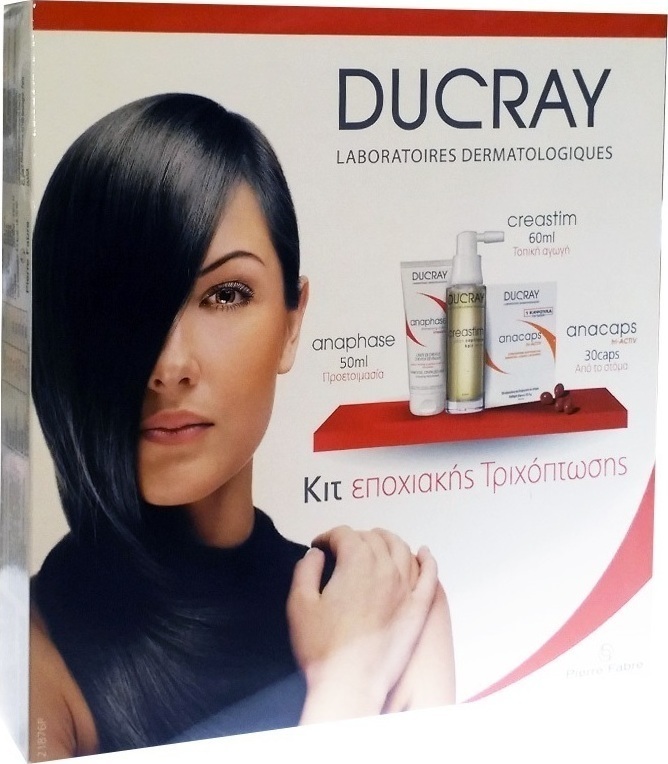 Ducray Creastim Lotion 60ml & Anaphase Cream Shampoo 50ml 