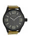 Oozoo Watch Battery with Brown Leather Strap C7259