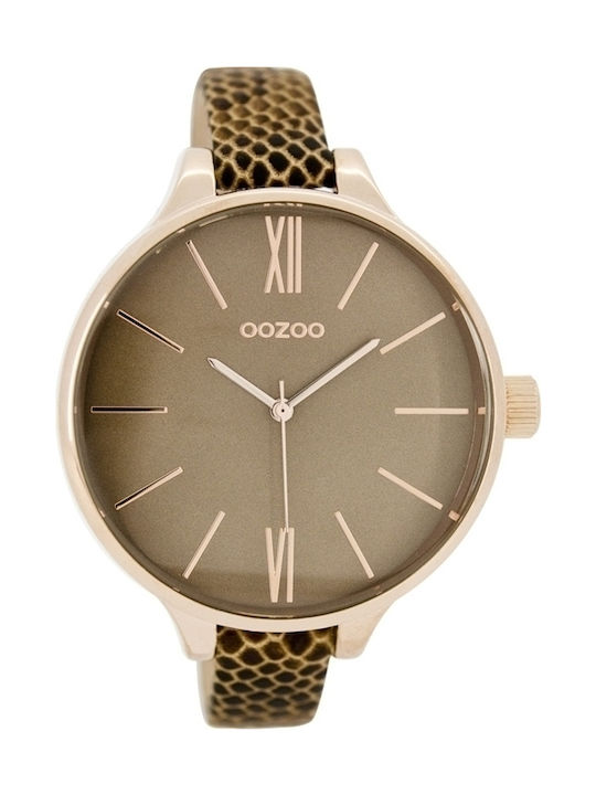 Oozoo Watch with Brown Leather Strap C7543