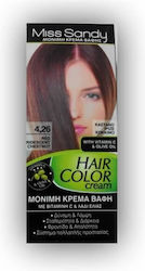Miss Sandy Hair Color Cream 4/26 Καστανό Ιριζέ Κόκκινο