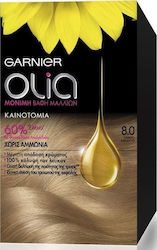 Garnier Olia Hair Dye No Ammonia 8.0 Light Blon...