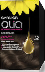 Garnier Olia Vopsea de Păr fără amoniac 4.0 Castan