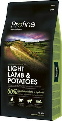 Profine Light 15kg Dry Food Diet for Adult Dogs with Lamb and Potatoes