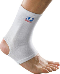 LP Support 604 Elastic Ankle Brace in White color