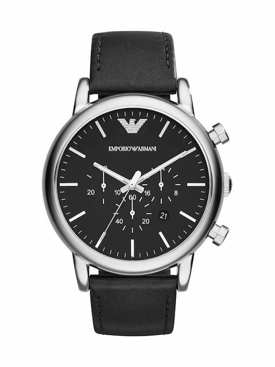 Emporio Armani Luigi Часовник На Батерия С Кожена Каишка Emporio Armani Luigi Часовник На Батерия С Кожена Каишка