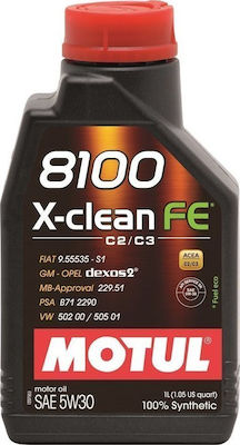 Motul 8100 X-clean Synthetic Car Lubricant 5W-30 FE 1lt