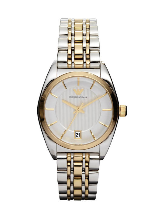 Emporio Armani Classic Digital Ceas de Damă cu Argintiu Brățară Metalică
