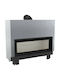 Kratki MB120 Guillotine Ενεργειακό Τζάκι Ξύλου 20kW Ίσιο με Συρόμενη Πόρτα