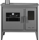 Alfatherm AL03 Metallic Wood Stove with Oven 10kW Black