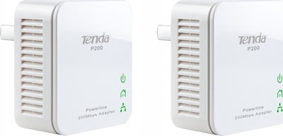 Tenda P200 Set Powerline Διπλού Kit για Ενσύρματη Σύνδεση και Θύρα