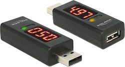 DeLock USB Led Indicator for Volt and Ampere 65569 Dispozitiv de testare digitală a PC-ului Port USB
