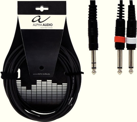 Alpha Audio Cable 6.3mm male - 2x 6.3mm male 6m (190.110)