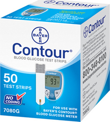 Bayer Contour Blood Glucose Test Strips 50pcs