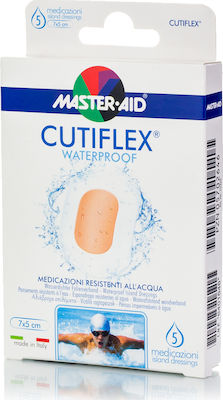 Master Aid Impermeabil Plasturi Autoadezivi Cutiflex 7x5cm 5buc