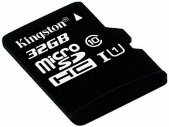 Kingston microSDHC 32GB U1 UHS-I 80MB/s με αντάπτορα