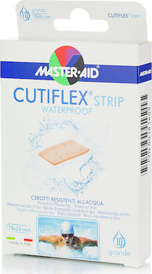 Master Aid Impermeabil Plasturi Autoadezivi Cutiflex Strip 78x20mm 10buc