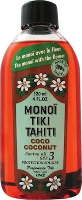 Monoi Tiki Tahiti Monoi Oil Crema protectie solara Ulei pentru Corp SPF3 120ml