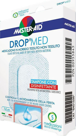 Master Aid Drop Med Αυτοκόλλητη Γάζα 7x5cm 1τμχ