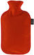 Fashy 6530 Hot Water Bottle with Cover Dark Red...