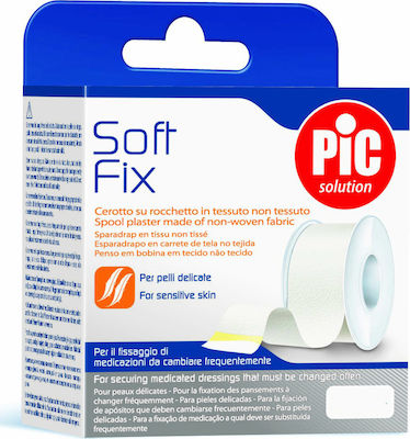 PiC Solution Soft Fix Din material textil Non Woven Bandă de bandajare 1.25cm x 5m