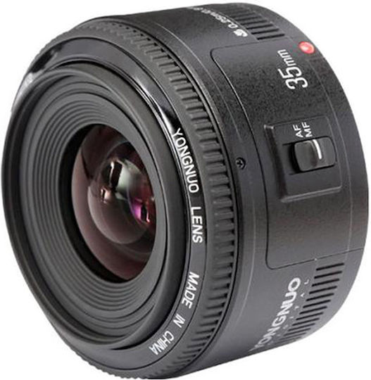 Yongnuo Full Frame Φωτογραφικός Φακός 35mm f/2 Σταθερός για Canon EF Mount Μαύρος
