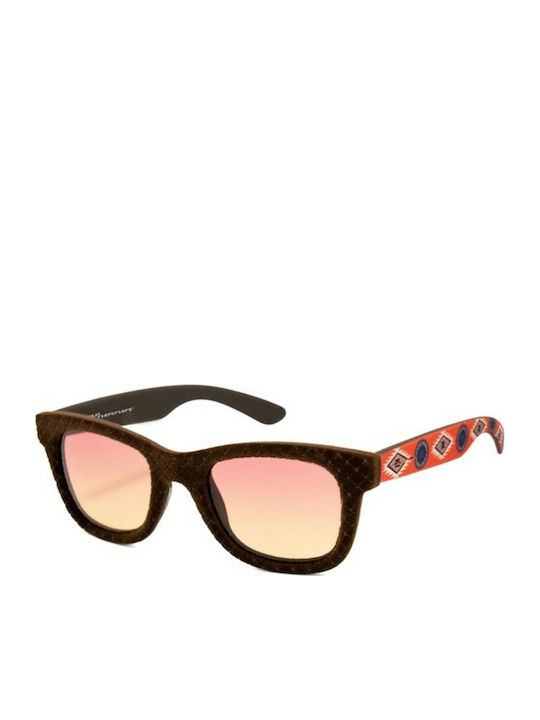 Italia Independent 0090VI IND.044 Sunglasses Black with Horn-Rimmed Frame