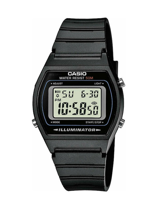 Casio Ψηφιακό Ρολόι Μπαταρίας με Καουτσούκ Λουράκι σε Μαύρο χρώμα