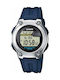 Casio Ψηφιακό Ρολόι Μπαταρίας με Καουτσούκ Λουράκι σε Μπλε χρώμα