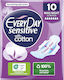 Every Day Sensitive With Cotton Maxi Night Sanitary Pads with Wings Ultra Plus for Heavy Flow 7 Drops 10pcs
