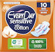 Every Day Sensitive With Cotton Mini Pantyliners with Wings for Normal Flow 4 Drop 10pcs Ultra Plus