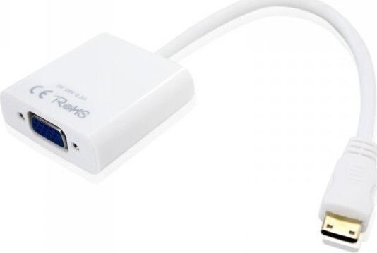 Approx APPC20 Μετατροπέας mini HDMI male σε VGA female Λευκό