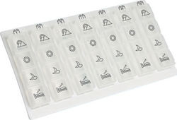 Alfa Care AC-661 Weekly Pill Organizer with 28 Places Transparent