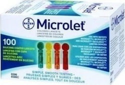 Bayer Microlet Colored Lancets 100pcs