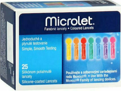 Bayer Microlet Colored Lancets 25pcs