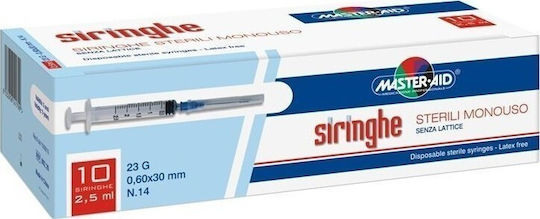 Master Aid Σύριγγες χωρίς Βελόνα 23G 2.5ml 10τμχ