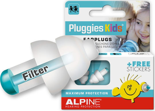 Alpine Pluggies Kids Kinder Ohrstöpsel in Blau Farbe 111.31.150 2Stück