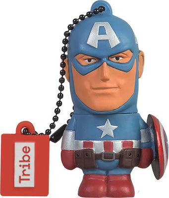 Tribe Marvel Captain America 16GB USB 2.0 Stick Multicolor