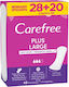 CareFree Plus Large Panty Liners Light Scent for Heavy Flow 3 Drops 28pcs & 20pcs