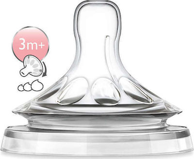 Philips Baby Bottle Teat of Silicone Adjustable Flow for 3+ months 2τμχ