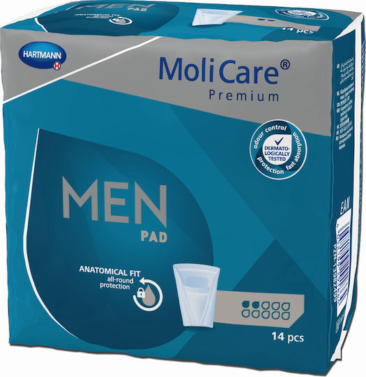 Hartmann Molimed For Men Activ Produse pentru bărbați Pansamente pentru incontinență Normale 2 picături 14buc