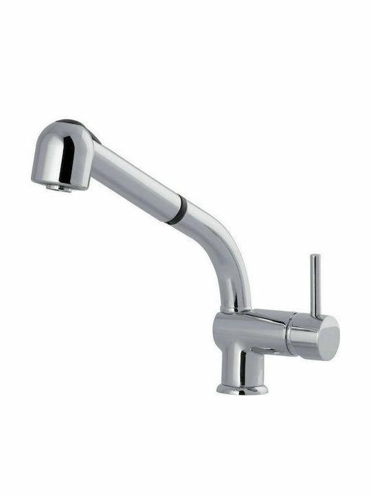 Teorema Mony Küchenarmatur Zähler mit Dusche Silber