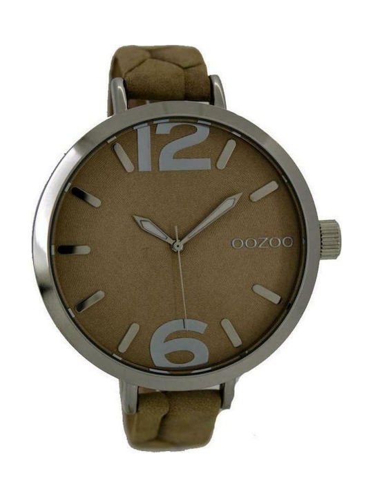 Oozoo Watch with Green Leather Strap C7147