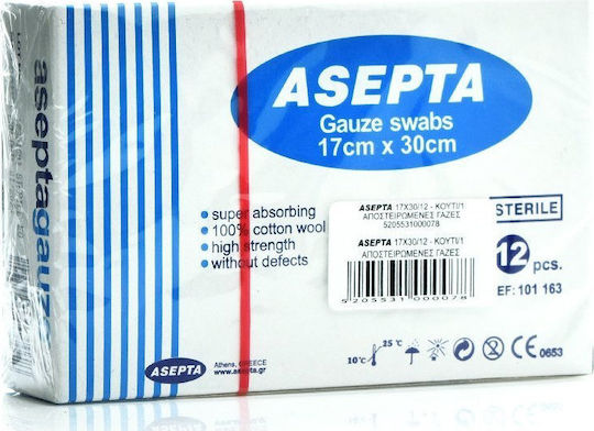 Asepta Gauze Sterile Gazen 17x30cm 12pcs