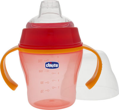 Chicco Soft Cup Cana de antrenament Plastic cu mânere Roșu pentru 6m+m+ 200ml 06823-70