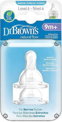 Dr. Brown's Baby Bottle Teat of Silicone Fast Flow for 9+ months 2τμχ