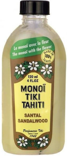 Monoi Tiki Tahiti Santal Sandalwood Έλαιο Καρύδας για Πρόσωπο, Μαλλιά και Σώμα 120ml
