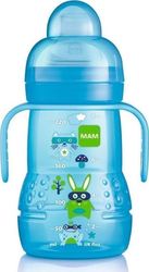 Mam Trainer Educational Sippy Cup Plastic with Handles Light Blue Animals for 6m+m+ 220ml 450S