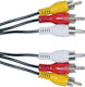 Powertech Cable 3x RCA male - 3x RCA male 1.5m (CAB-R004)